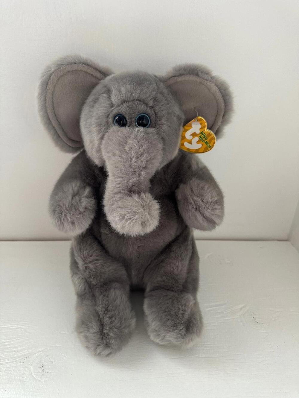 Ty Wild Wild Best Collection “Thunder” the Gray Elephant *Rare* (10 inch)